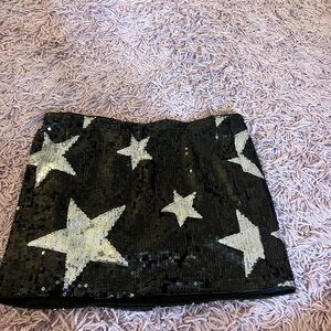 Black Sequin Star Skirt